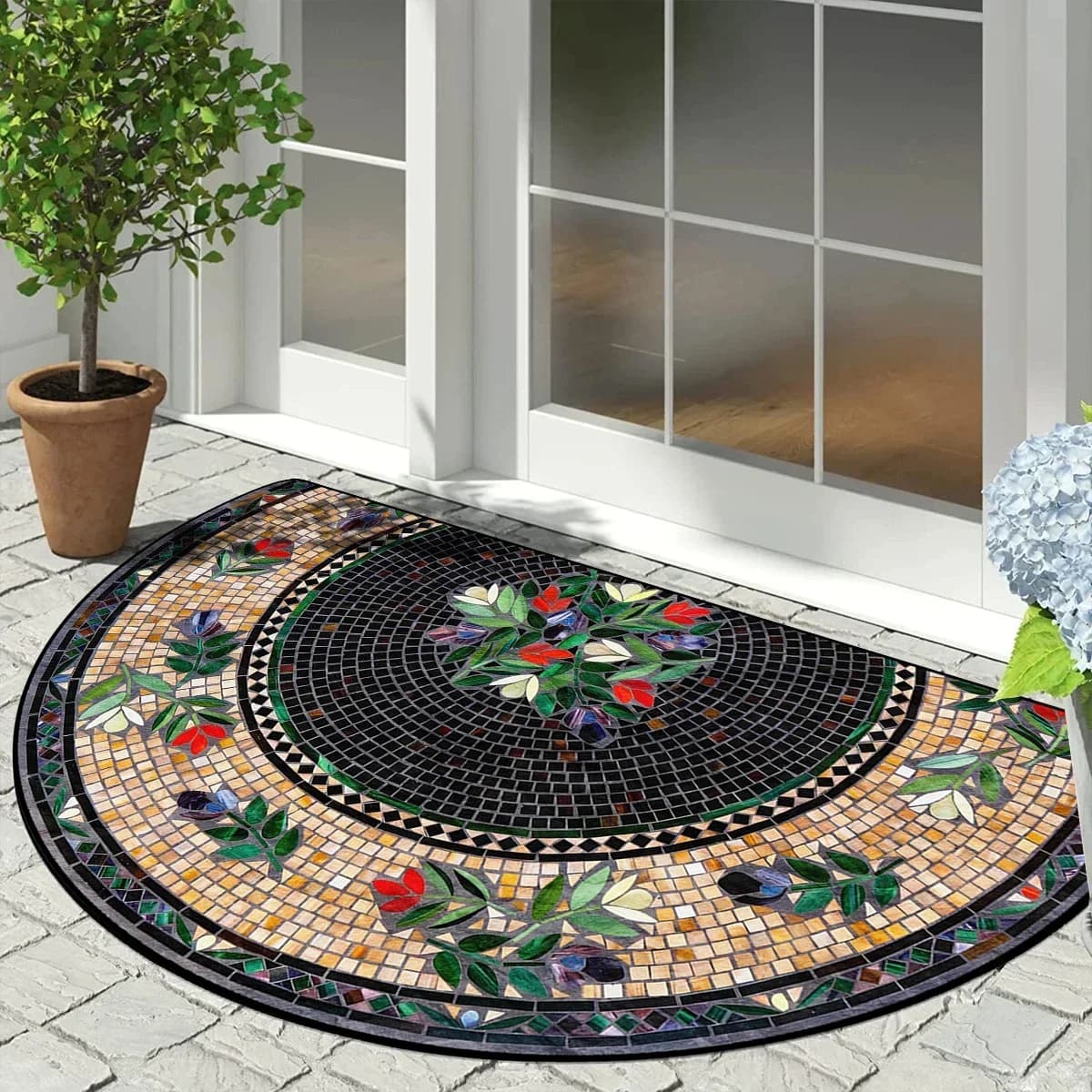 tapis noir et blanc maison du monde